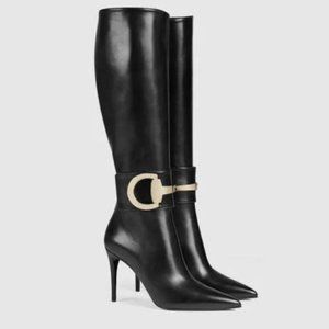 GUCCI Rooney Leather Boots 36.5